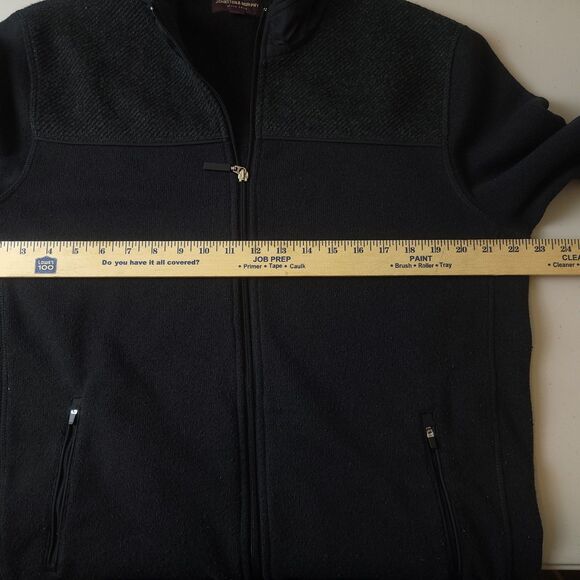 Johnston Murphy Sweater Jacket Men’s L Black with Grey Accent Full Zip - Picture 6 of 6